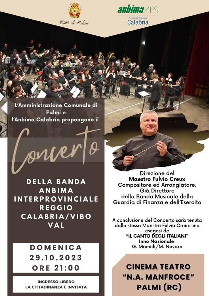 Concerto banda Anbima interprovinciale del 29-10-2023