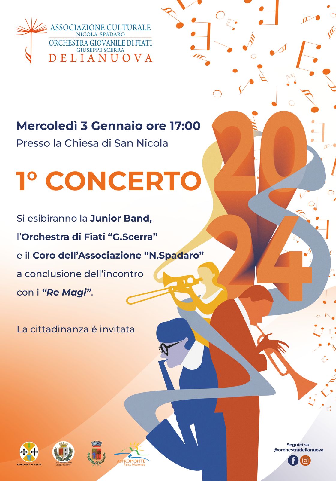 1° Concerto dell’Orchestra Giovanile di Fiati “G. Scerra”, della Junior Band e del Coro dell’Associazione “N. Spadaro” – Anno 2024