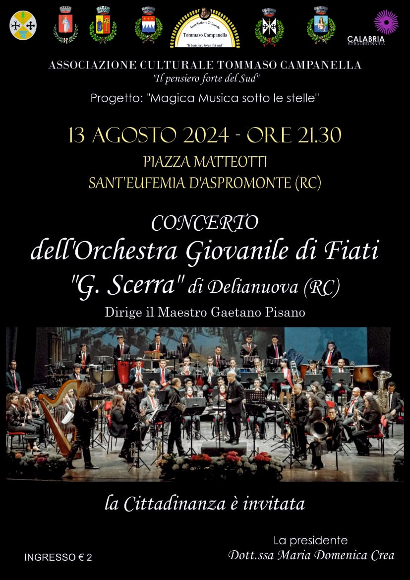 Concerto a Sant’Eufemia d’Aspromonte – 13 agosto 2024 – ore 21