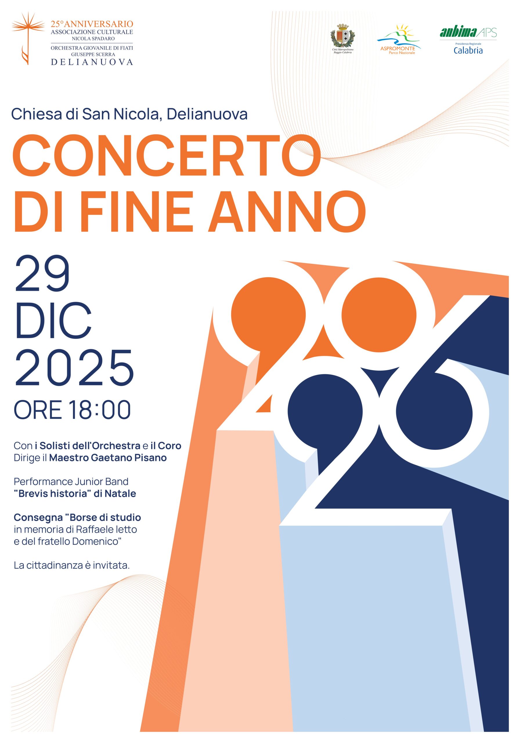 Concerto di fine anno e di chiusura del 25° anniversario della Scuola di musica “N. Spadaro”