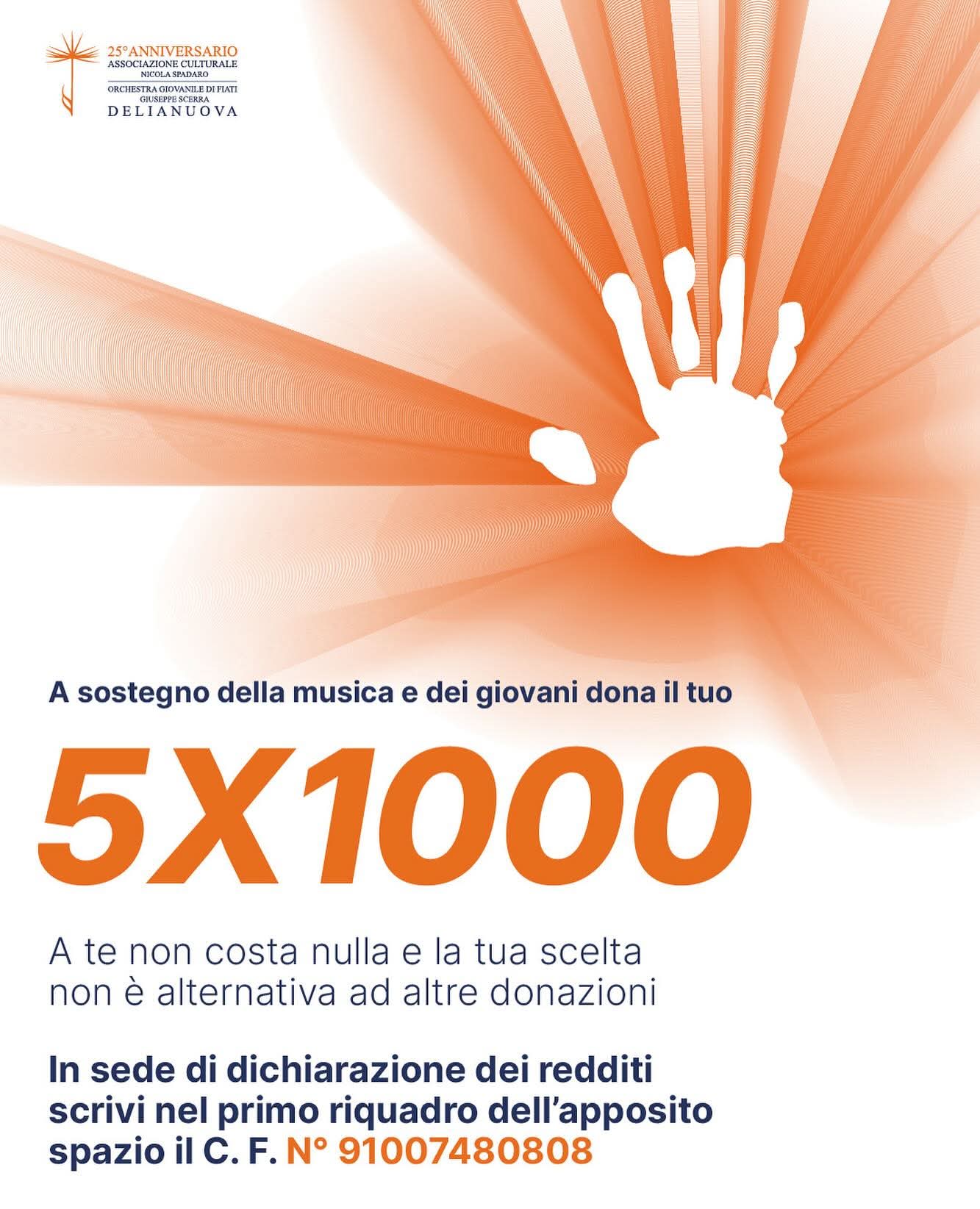 5×1000 all’Associazione N. Spadaro per sostenere la musica e i giovani della Scuola